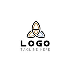 Modern minimalist professional and creative 3 corner logo design.