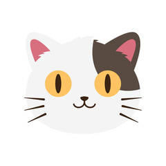 Fototapeta premium face cute cat illustration