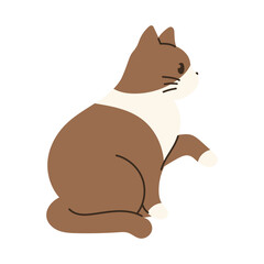 cute cat illustration isolated on white
