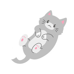 cute cat illustration isolated on white

