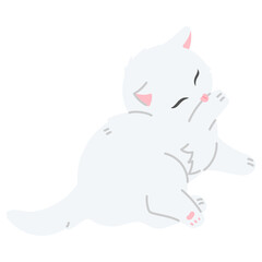 cute cat illustration isolated on white
