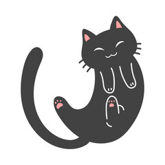 cute cat illustration isolated on white
