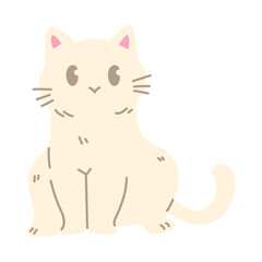 cute cat illustration isolated on white
