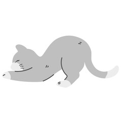 cute cat illustration isolated on white
