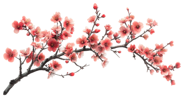 pink cherry blossom  isolated on transparent background