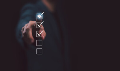 The technology business quality audit checklist uses an online concept with a document format and a...