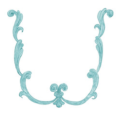 Hand drawn elegant ornamental frame illustration