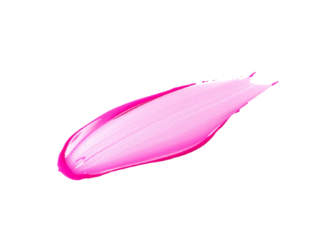 Pink Lip Gloss Swatch on a transparent background for Makeup Product Promotion 