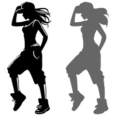 Street Dance Girl Illustration.