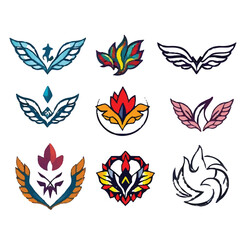 logo on a black background