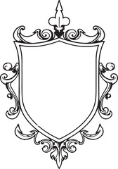 Medieval warriors weapon vector illustration. Crossed axes, shield and castle