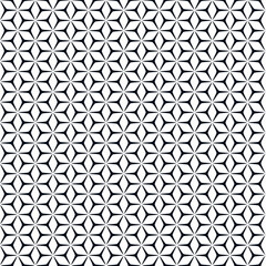 Fototapeta premium Elegant Black White Geometric Seamless Pattern Design Modern Abstract Background Texture Floral Art 