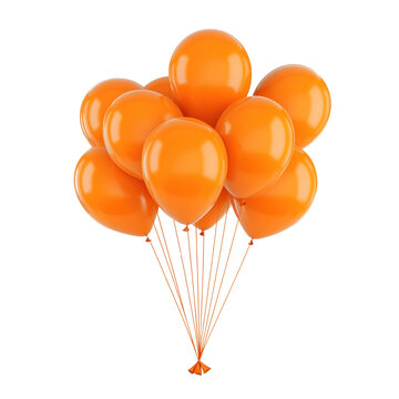 Bright Orange Balloons for Festive Celebrations
