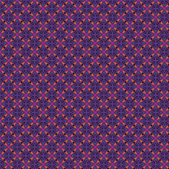 Vibrant Geometric Purple Orange Teal Pattern Seamless Repeat Textile Design art style decor print   