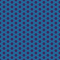 Abstract Hexagon Geometric Pattern Teal Purple Design Art Lines Style Modern Repeat Shapes Vector   