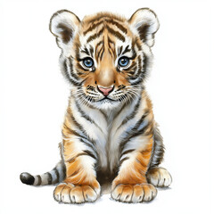 Obraz premium bengal tiger isolated on white