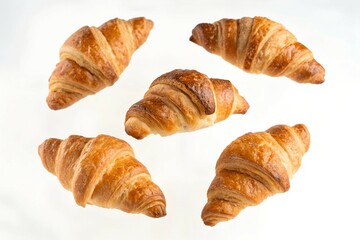 Freshly Baked Croissants with Golden, Crispy Layers
