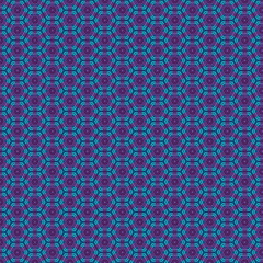 Abstract Geometric Hexagon Pattern Teal Purple Design Background Seamless Texture Modern Digital Art