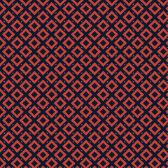 Seamless Red and Blue Geometric Pattern Design Textile Background Repeat dark bold style lines      
