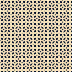 Elegant Geometric Seamless Pattern Beige Navy Blue Diamond Shapes Art Style Print Design Modern     