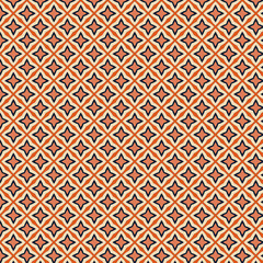 Seamless Geometric Pattern Design Orange Beige Textile Print art style decor retro repeat vector    
