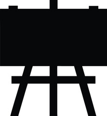 Obraz premium Solid black art easel stands ready for a creative painting project