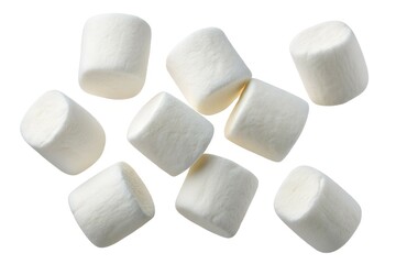 Marshmallows on White Background
