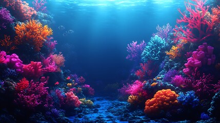Fototapeta premium Vibrant Coral Reef Undersea Aquatic Wonderland