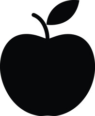 apple fruit vector illustration  silhouette 