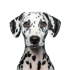 Stunning Portrait of a Dalmation on Black Background