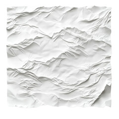Fototapeta premium Textured White Paper Abstract Isolated on Transparent Background
