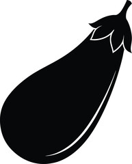 eggplant silhouette vector on white background  .eps