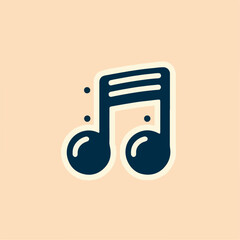 Musical note icon vector illustration