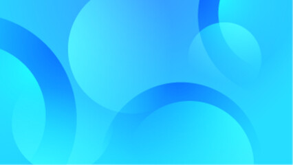 Overlapping blue circles and arcs on a gradient blue background. Perfect for modern tech or abstract design projects. Great for backgrounds or print materials.