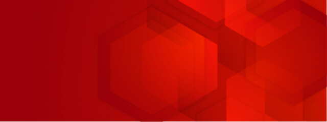 Red abstract background with hexagonal shapes. Ideal for modern designs, technology, science, and digital concepts. Perfect for web graphics.