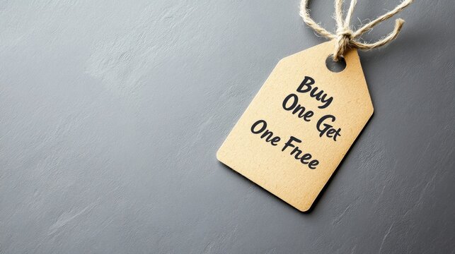 Buy One Get One Free Sale Tag