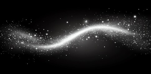 Obraz premium Silver Glitter Wave Background