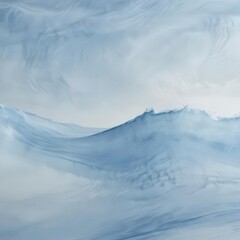 Obraz premium Subtle blue watercolor wash, gentle wave texture, calming, peaceful, backdrop