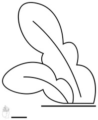 Stylized overlapping leaves in bold, flowing line design evoking natural simplicity, growth, and sustainability. Ideal for nature concepts, eco-friendly design, wellness, branding, posters