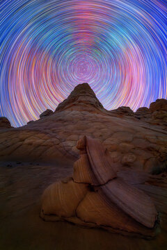 Star Trails Over Coyote Buttes, Arizona