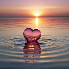 heart in water