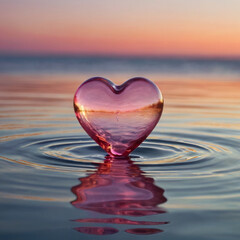 heart in water