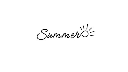 summer 手書き風メッセージテキスト（背景透過）