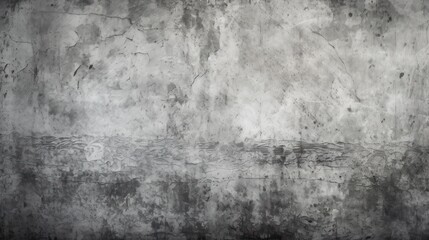 Fototapeta premium A gray concrete wall with a crack running down the middle, with a black and white cat sitting on it.