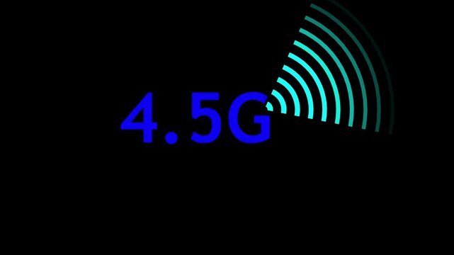 4G conection concept video 4k animation.