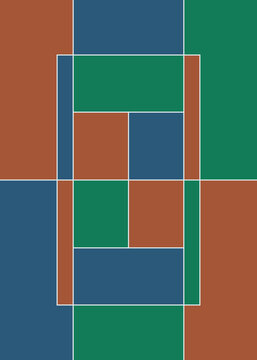 Abstract tennis court