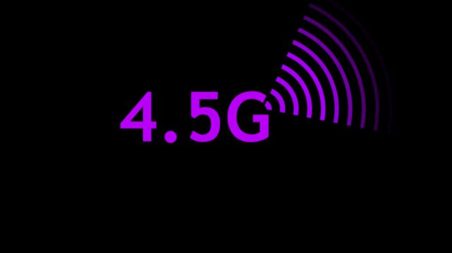 4G conection concept video 4k animation.