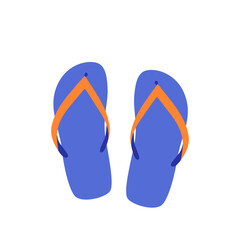 Blue Orange Flip Flops