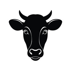 Cow Head Silhouette Front Facing