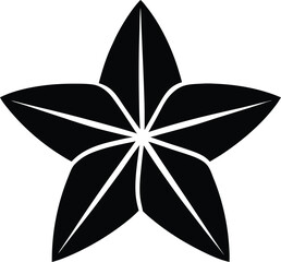 starfruit vector icon  tropical fruit silhouette 